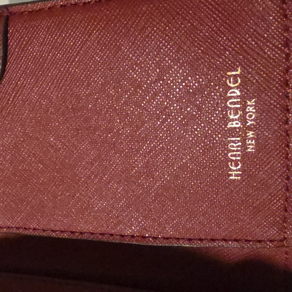 HENRI BENDEL NEW YORK Multi Red/Orange Crossbody/Clutch/Wallet Leather Bag - Picture 10 of 15